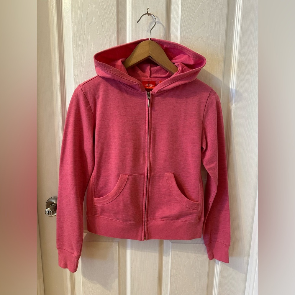 Women’s Pink Zip-Up Hoodie Jacket with Hood